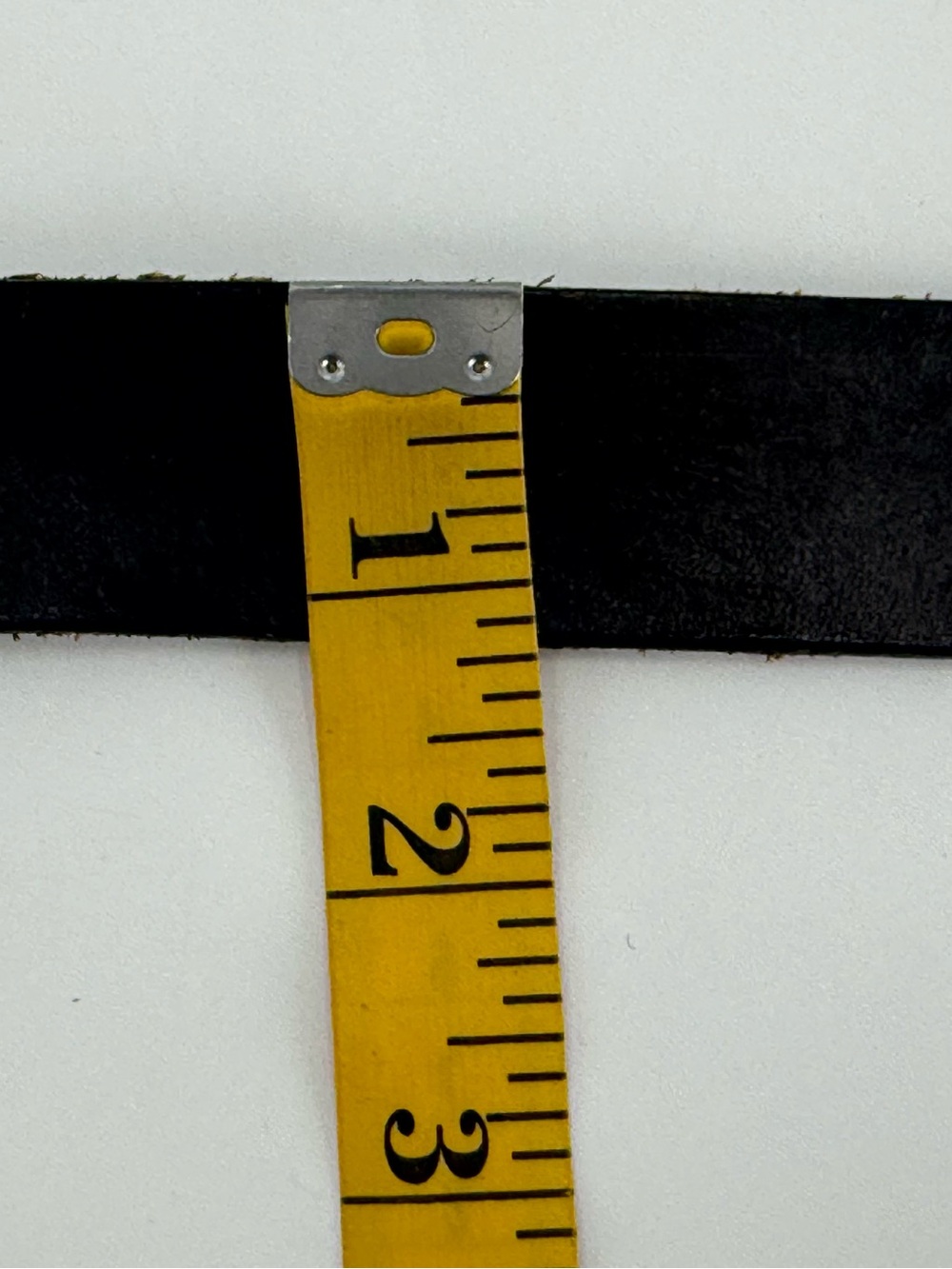 Vintage Very Worn Black Leather Belt 34 - Picture 7 of 8